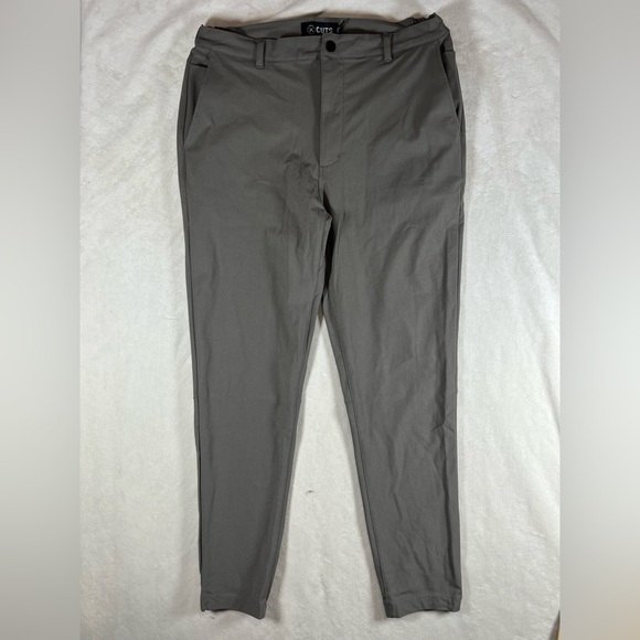 Cuts Clothing Large AO Joggers Gray Chinos Flat Front Lightweight Pants - Picture 2 of 6